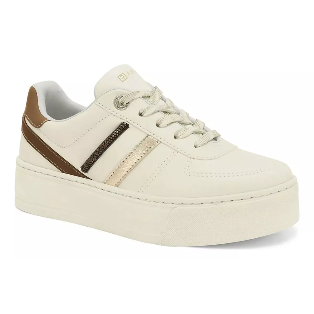 1322f05e163be6a2ab155eed284a62ed.webp Tênis Ramarim Plataforma com Listras Metalizadas Off-White - Imagem 1