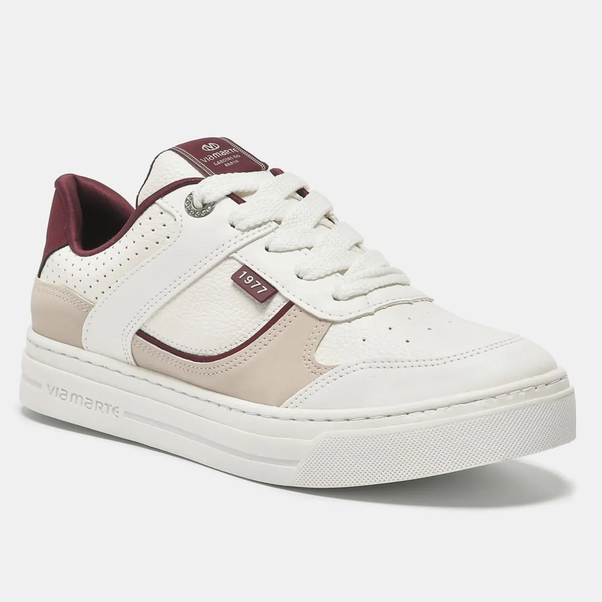 53210439aacc575aafef745df0eca26d.webp Tênis Via Marte Flatform Retrô Street Milk e Malbec - Imagem 1