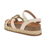 Sandália Flatform Beira Rio Conforto com Corda e Maxi Fivela Off White - Imagem 4
