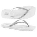 Chinelo Ramarim Solarize Bico Quadrado com Tiras de Strass - Imagem 2
